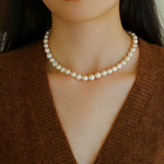 Wrinkled Baroque pearl Beaded Necklace