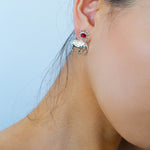 Sun Elephant Gold Silver Drop Earrings-Gembea Jewelry