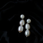 Three Freshwater Pearl Drop Earrings