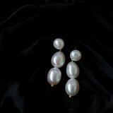 Three Freshwater Pearl Drop Earrings