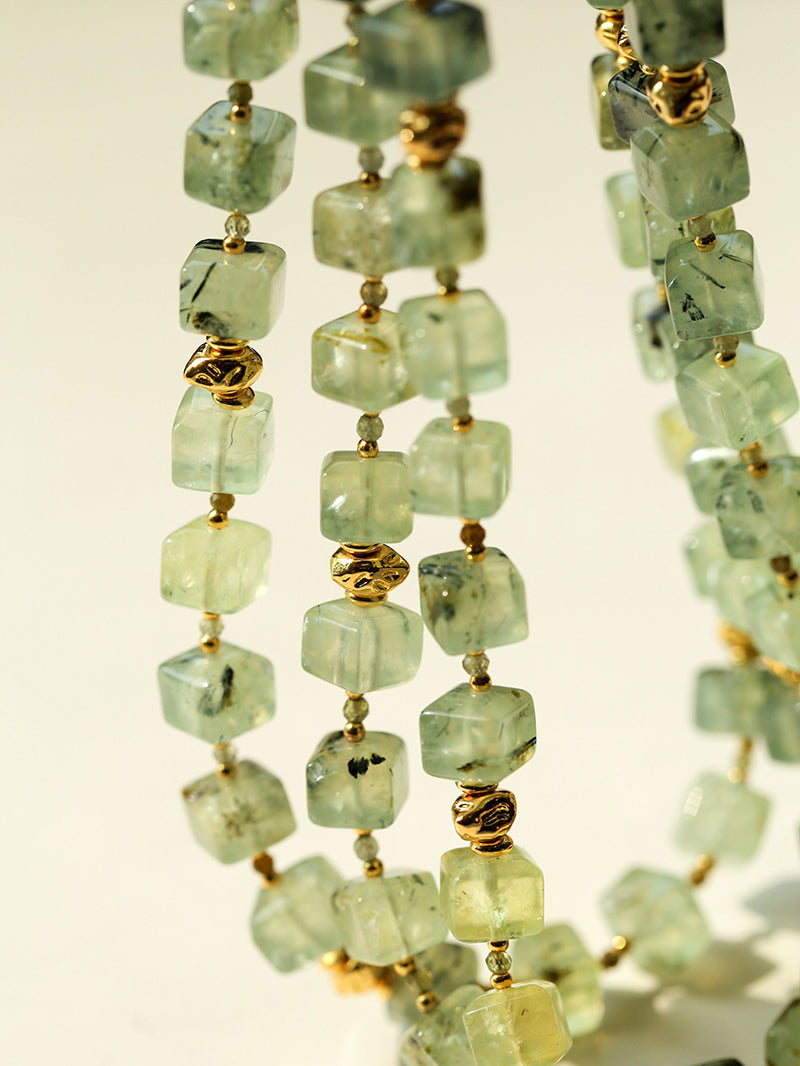 Sugar Cube Grape Stone Beaded Necklace Gembea Jewelry