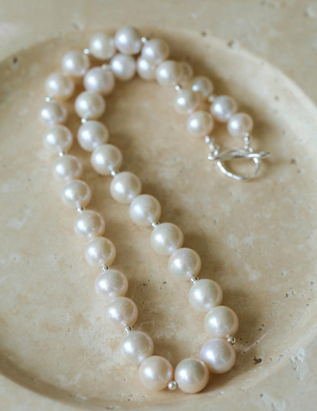 Round Baroque Pearl Beaded Necklace - Gembea Jewelry