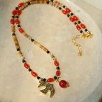 Peace Dove Pendant Agate Beaded Necklace-Gembea Jewelry