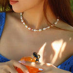 Colorful Beads Baroque Pearl Necklace-Gembea Jewelry
