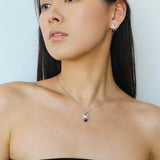 Silver Chain Tiger's Eye Pendant Necklace-Gembea Jewelry