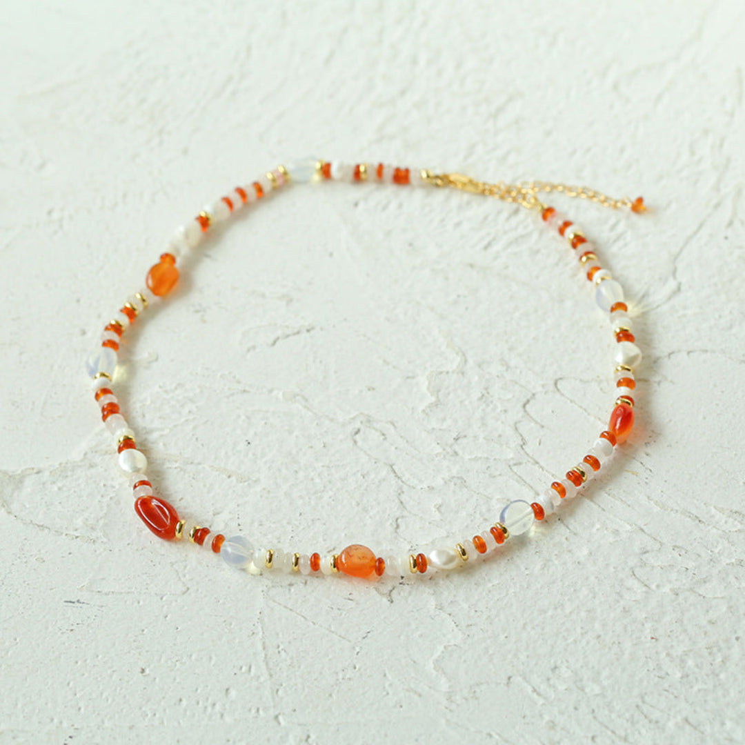 Gembea Jewelry Irregular Colored Natural Stone Necklace