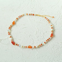 Gembea Jewelry Irregular Colored Natural Stone Necklace