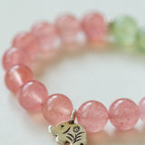 Summer Strawberry Crystal Grape Stone Bracelet Gembea Jewelry