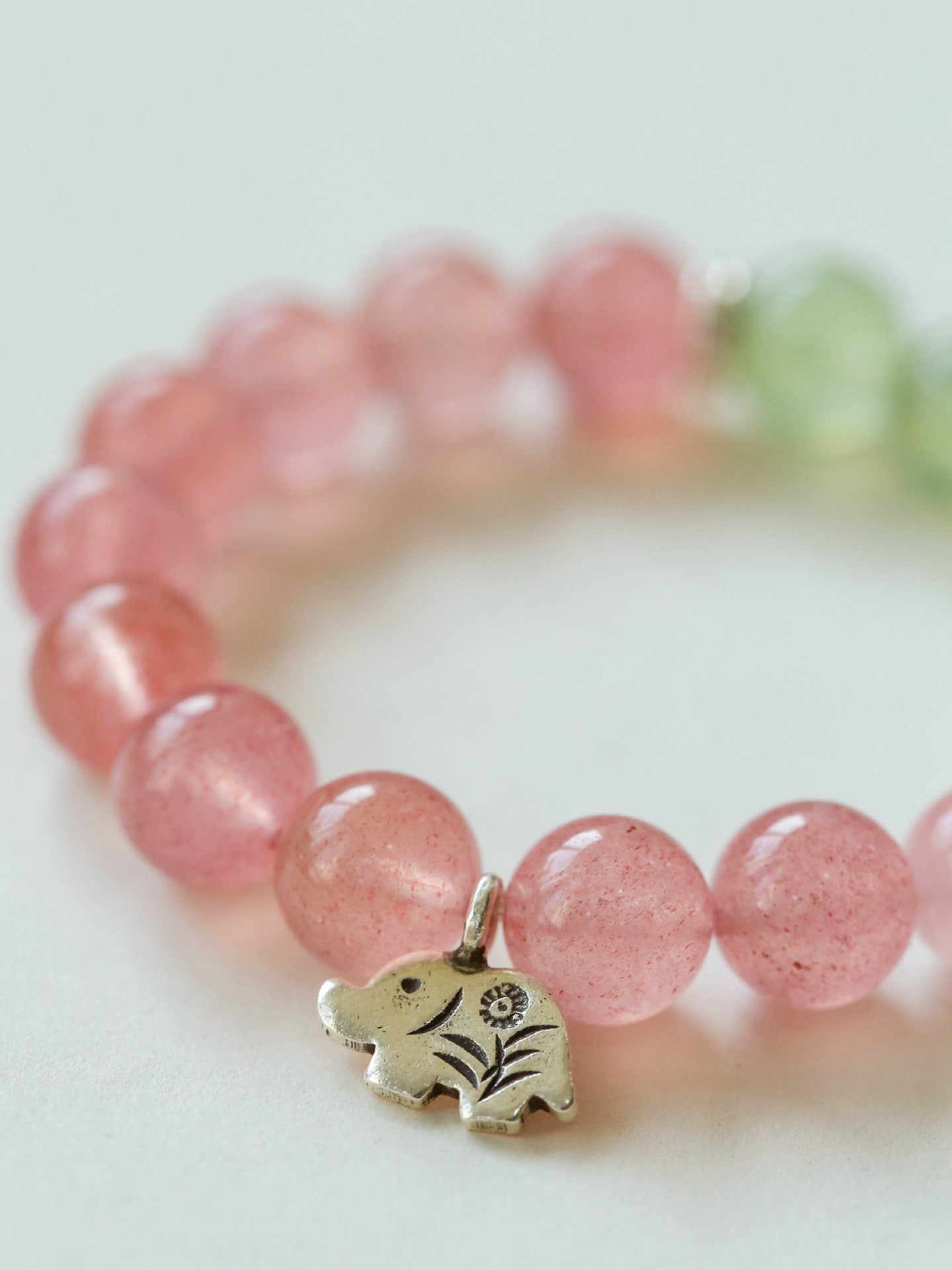 Summer Strawberry Crystal Grape Stone Bracelet Gembea Jewelry