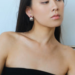 Sun Elephant Gold Silver Drop Earrings-Gembea Jewelry