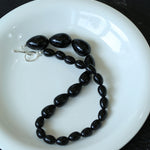 Water Drop Black Agate Beaded Choker Necklace