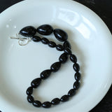 Water Drop Black Agate Beaded Choker Necklace