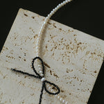 Bow Rice Freshwater Pearl Necklace-Gembea Jewelry