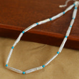 Spring Heartbeat Toothpick Pearl Necklace