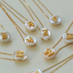 Petal Baroque Pearl 26-Letter Chain Necklace