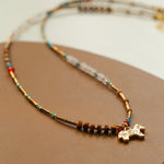Pony Pendant Natural Stone Necklace-Gembea Jewelry
