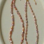 Purple-pink Irregular-shaped Pearl Necklace Gembea Jewelry