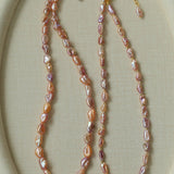 Purple-pink Irregular-shaped Pearl Necklace Gembea Jewelry