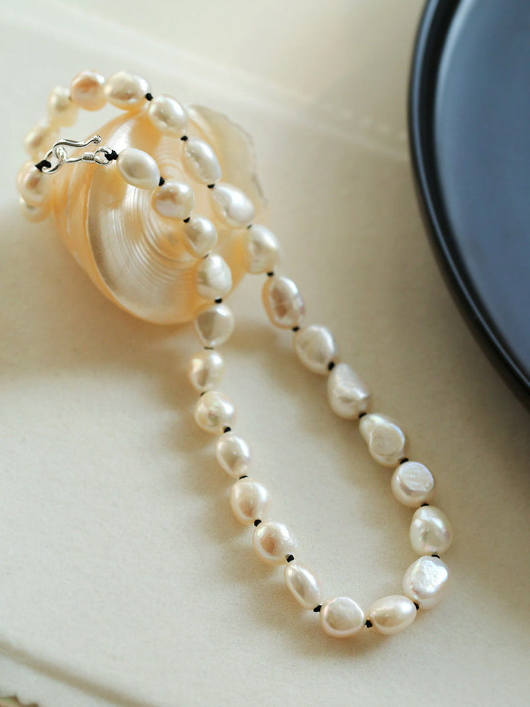 Baroque Rice Pearl Beaded Necklace