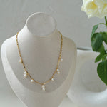 Overlay Natural Pearl Pendant Necklace