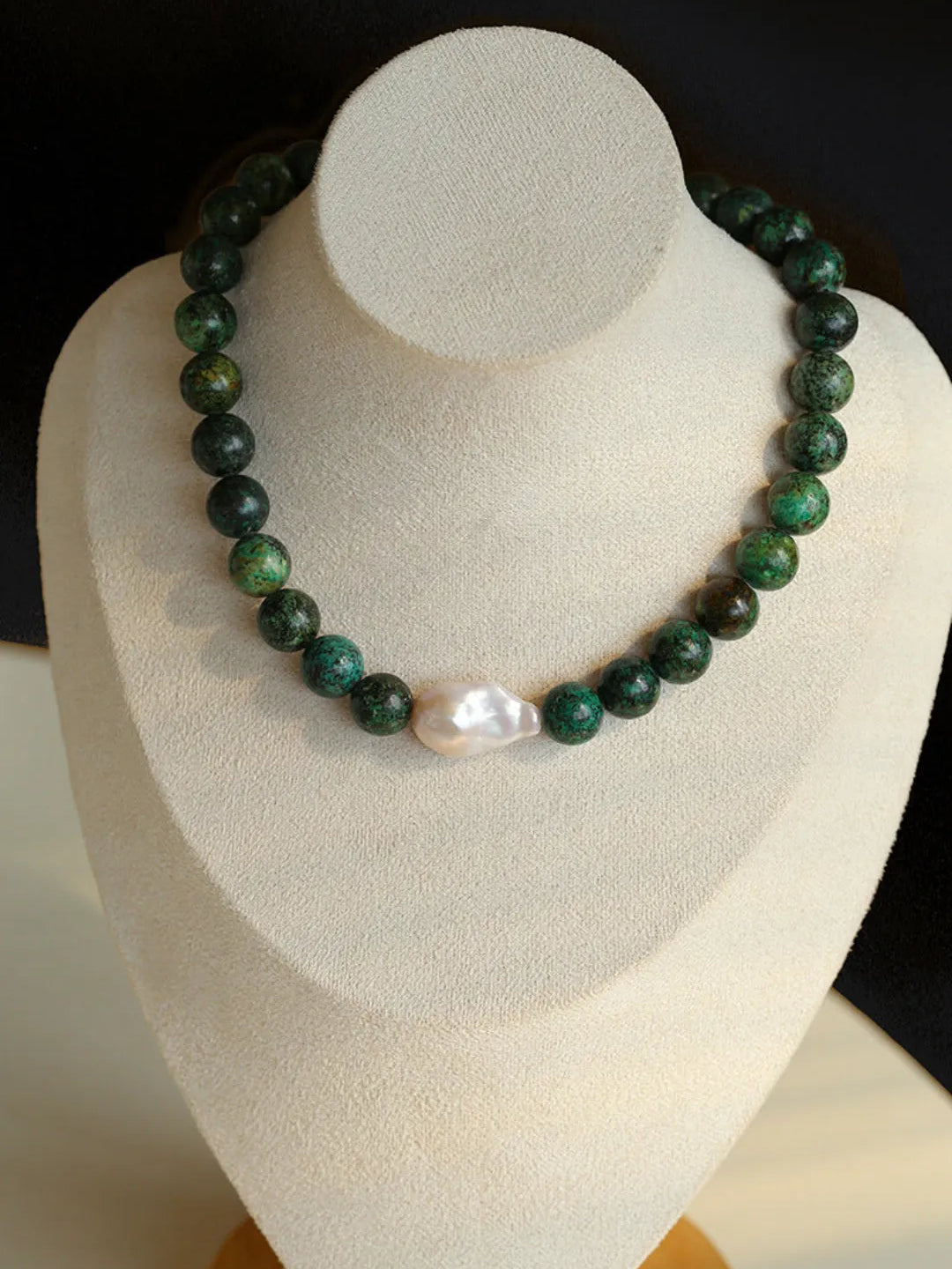 Baroque Pearl African Turquoise Beaded Necklace