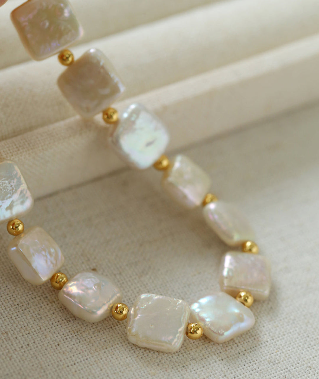 Natural Freshwater Square Pearl Bracelet