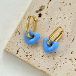 Enamel Heart-shaped Earrings Gembea Jewelry