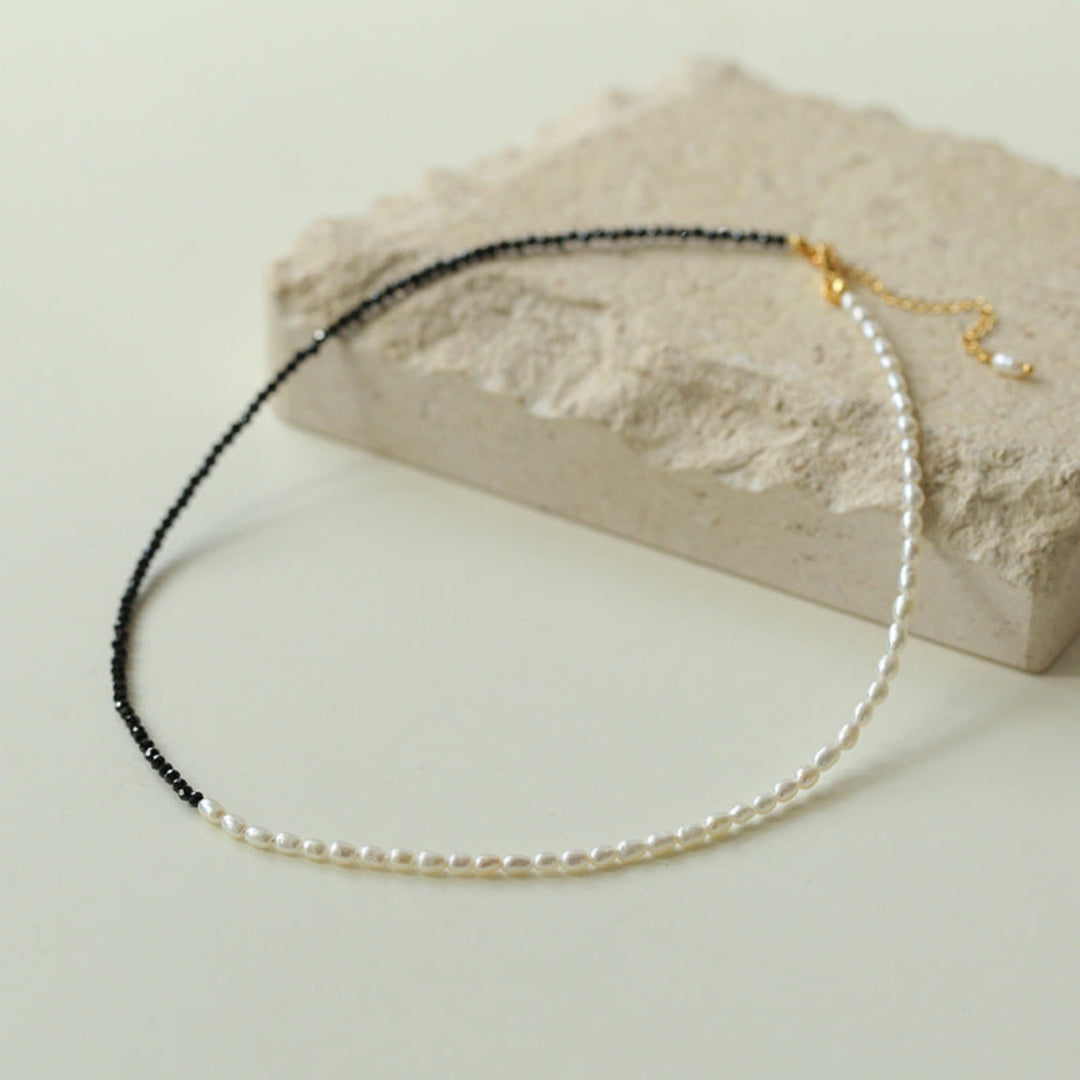 Gembea Jewelry Baroque Pearl Black Spinel Necklace