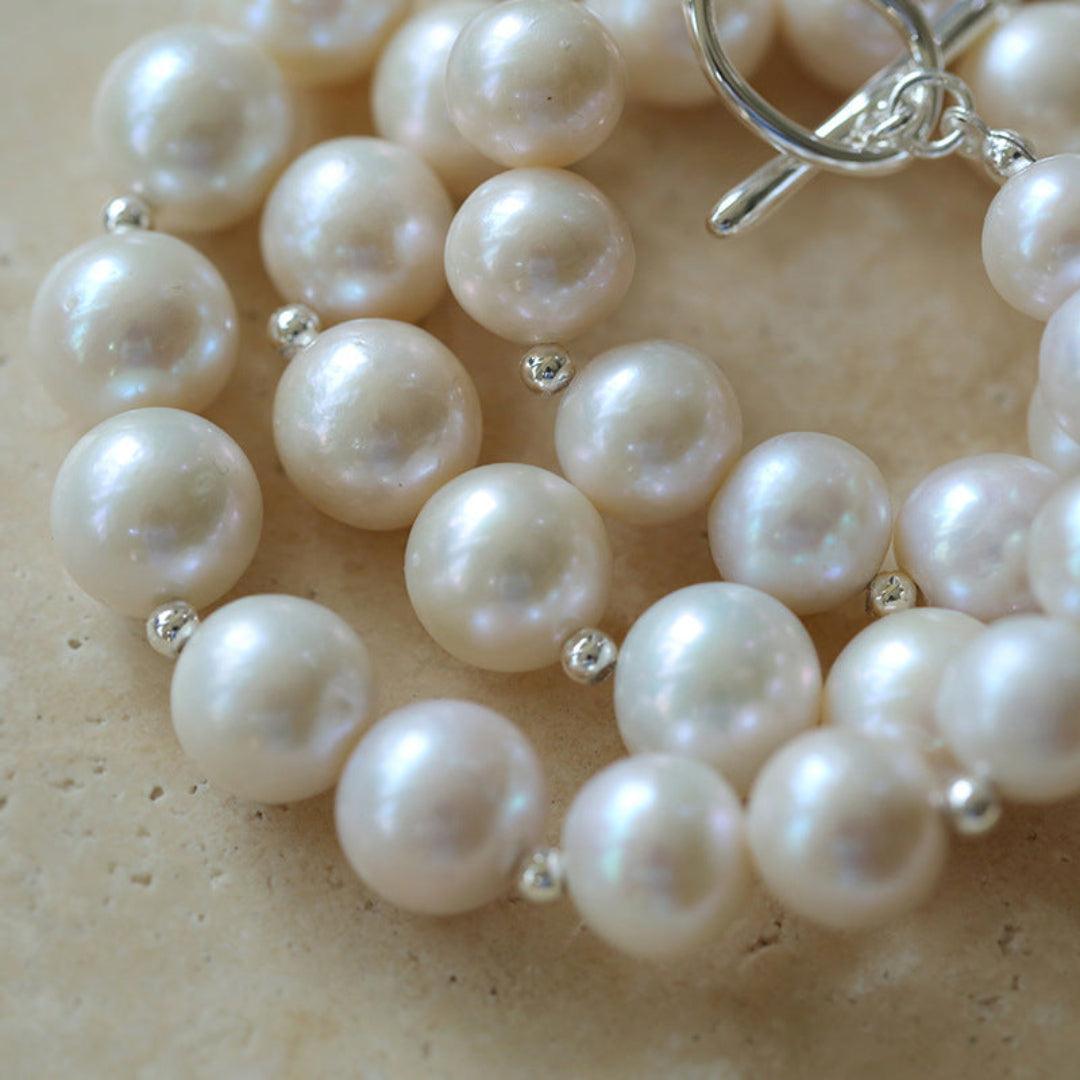 Round Baroque Pearl Beaded Necklace - Gembea Jewelry