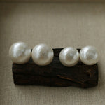 Flying Saucer Cotton Pearl Stud Earrings