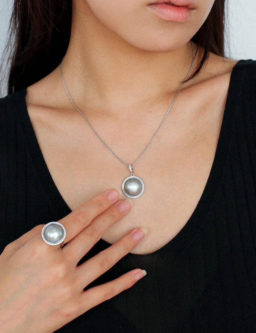 Seawater Mabe Pearl Ring - Gembea Jewelry