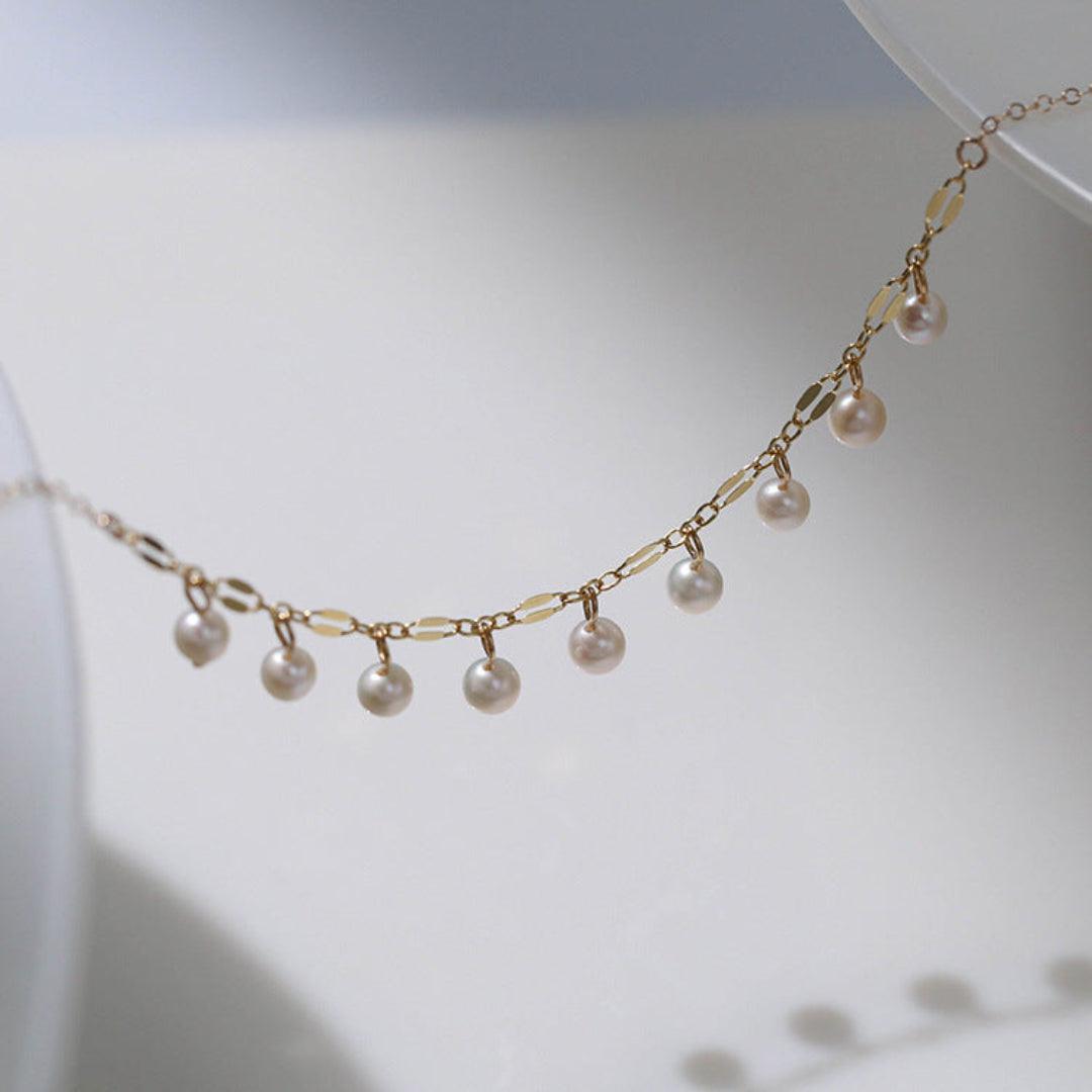 Love and the City B Model Chain Pearl Necklace - Gembea Jewelry