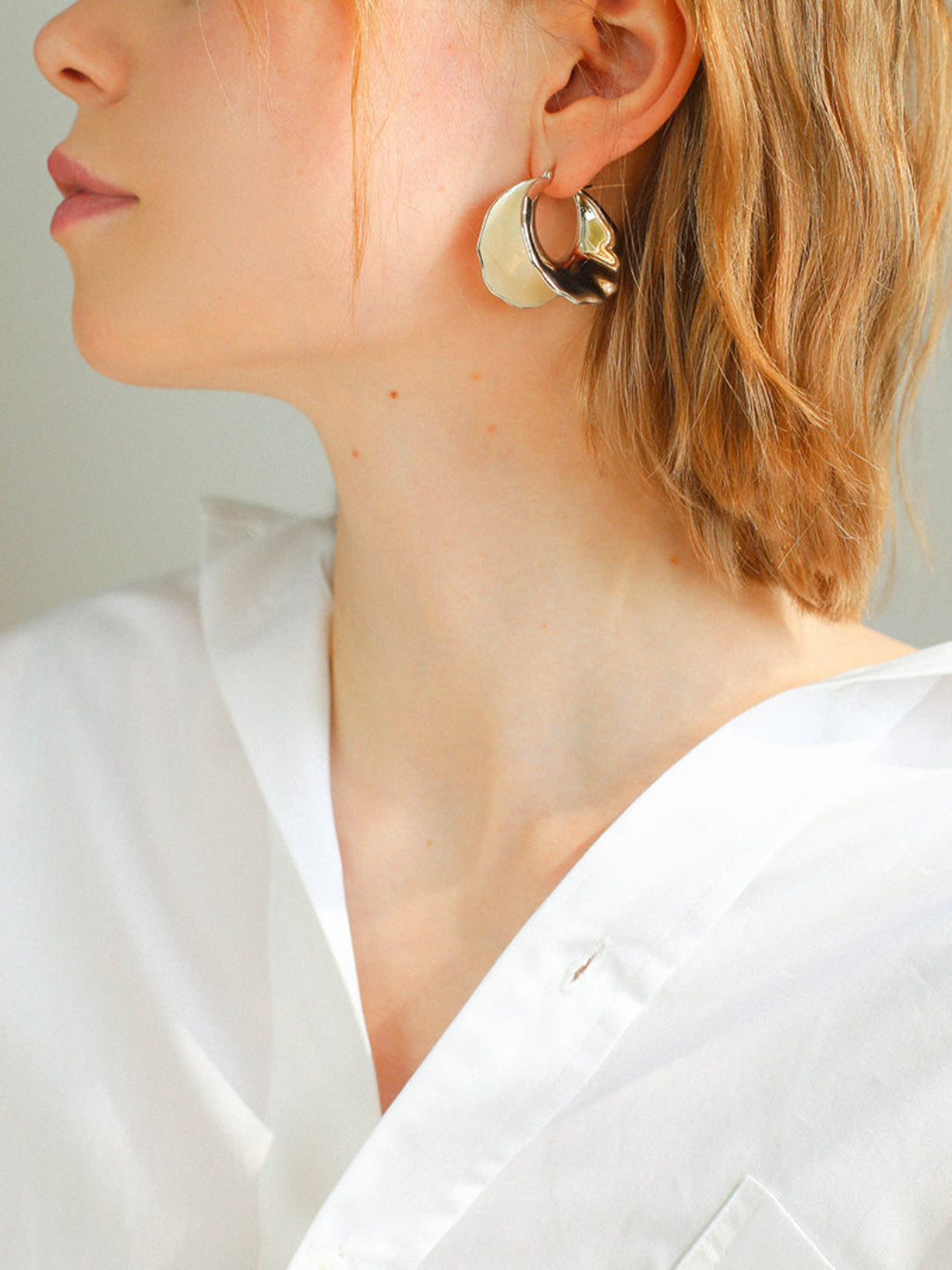 Enamel Glazed Hoop Earrings