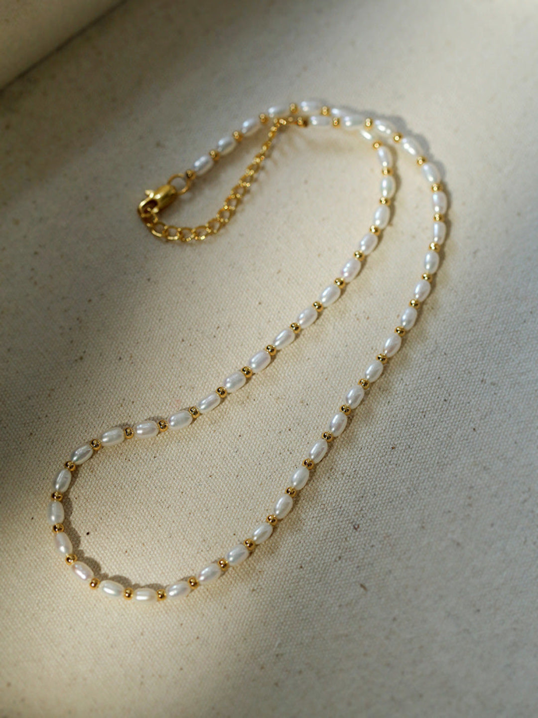 Gembea Jewelry Golden Bean Pearl Beaded Necklace