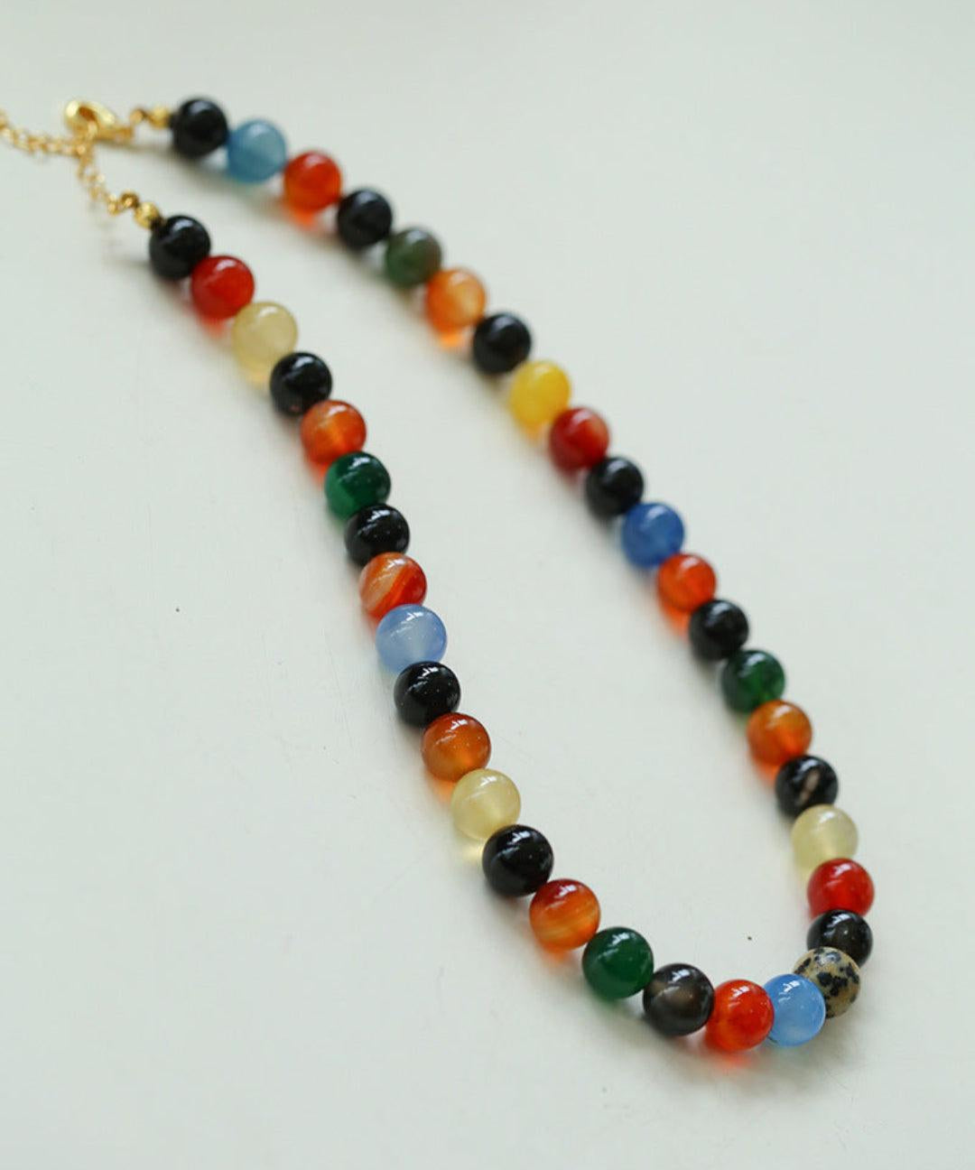 Spring Heartbeat Colored Stone Beaded Necklace - Gembea Jewelry