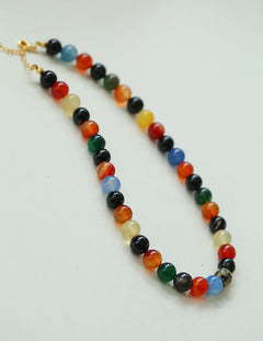 Spring Heartbeat Colored Stone Beaded Necklace - Gembea Jewelry