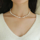 Irregular Baroque Pearl Beaded Necklace