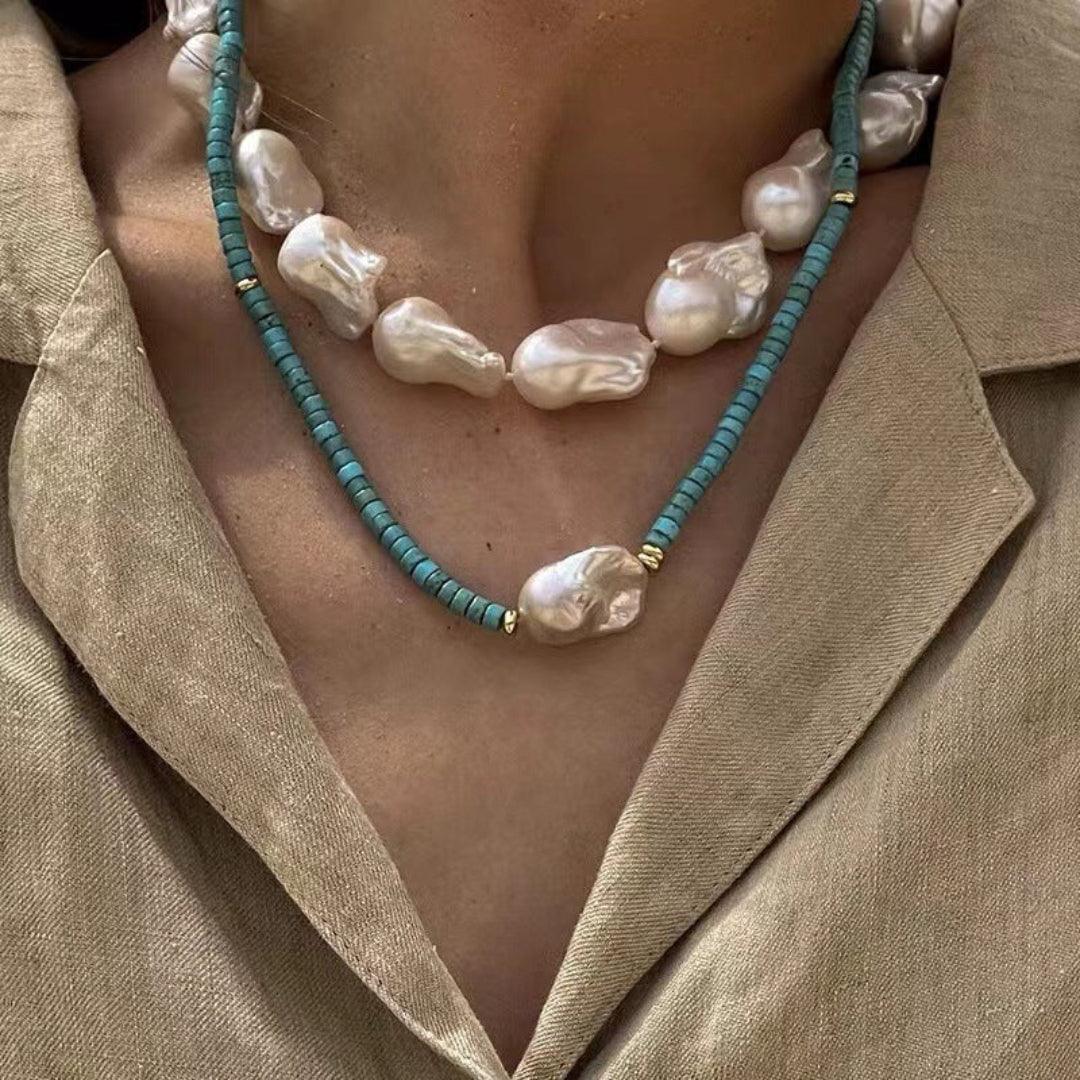 Sea's Embrace Series Baroque Pearl Necklace - Gembea Jewelry