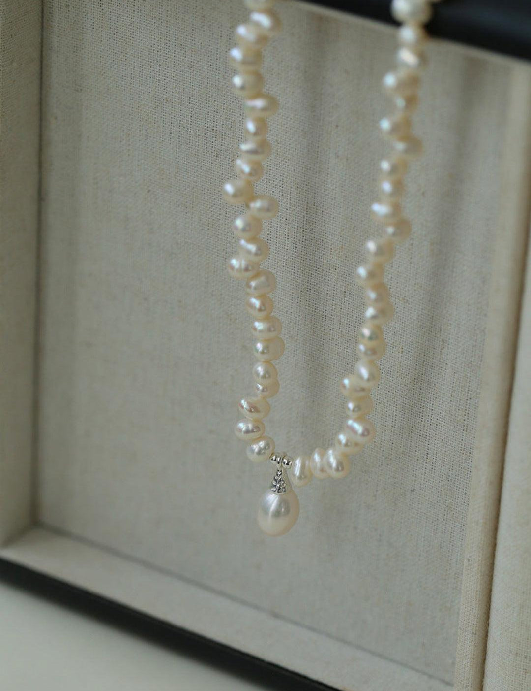 Classic Misplaced Pearl Necklace - Gembea Jewelry