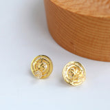 Button Freshwater Pearl Stud Earrings