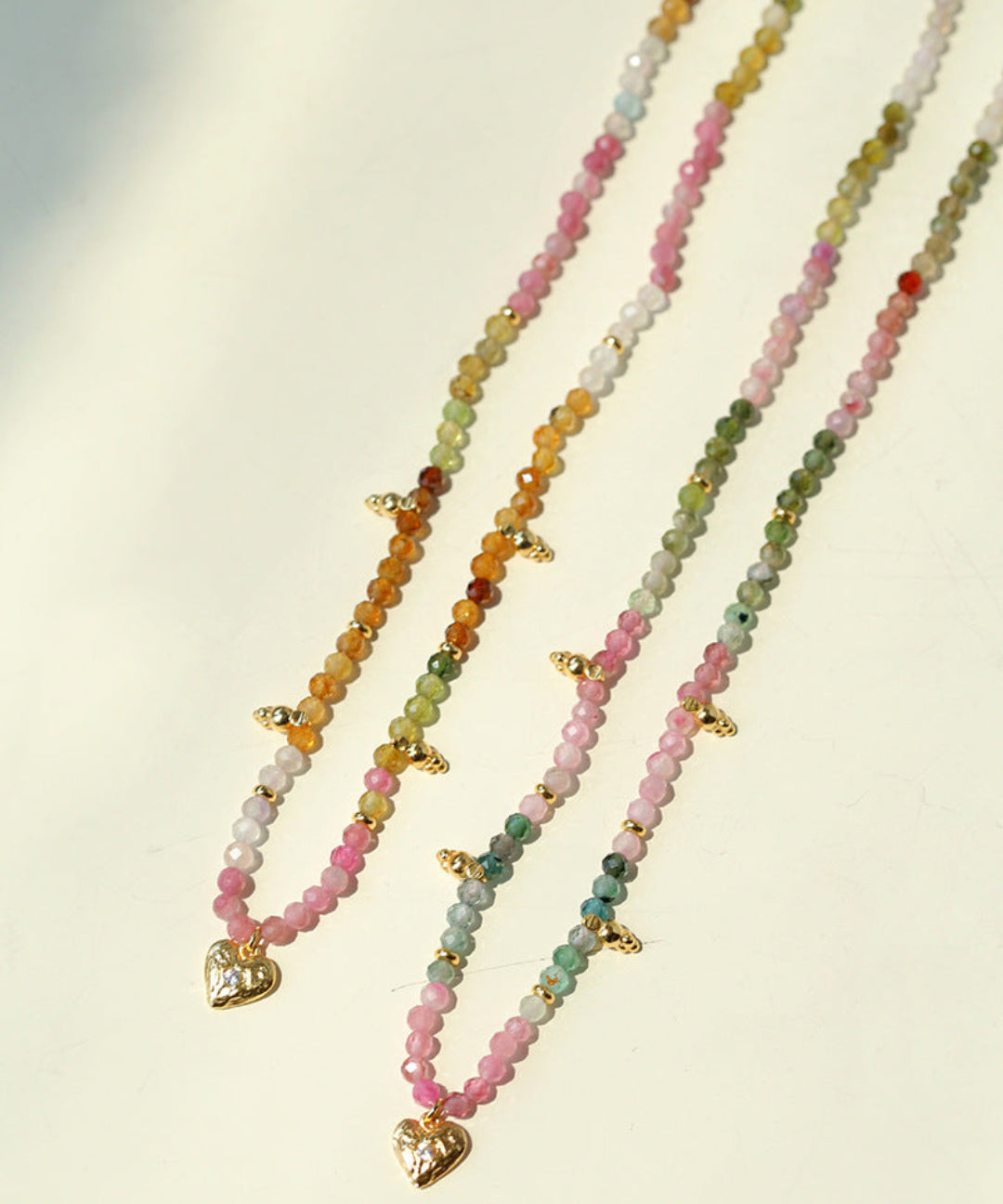 Gembea Jewelry Heart-shaped Colored Tourmaline Necklace