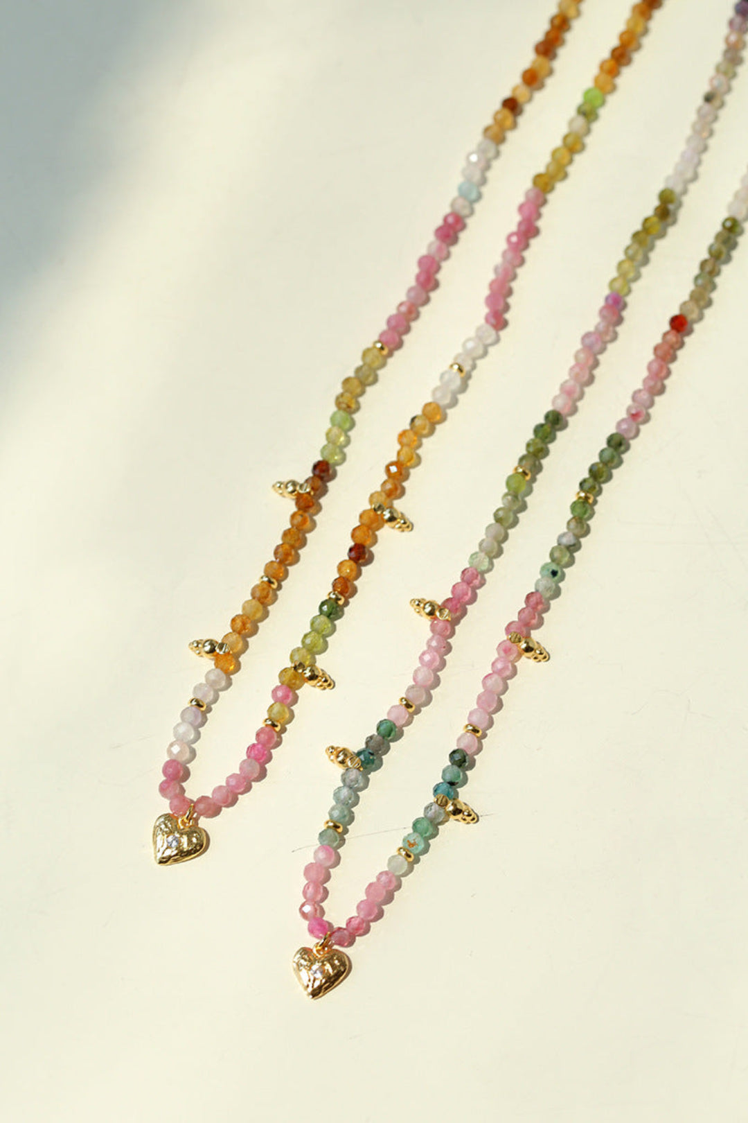 Gembea Jewelry Heart-shaped Colored Tourmaline Necklace