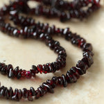 Irregular Garnet Baroque Drop Necklace