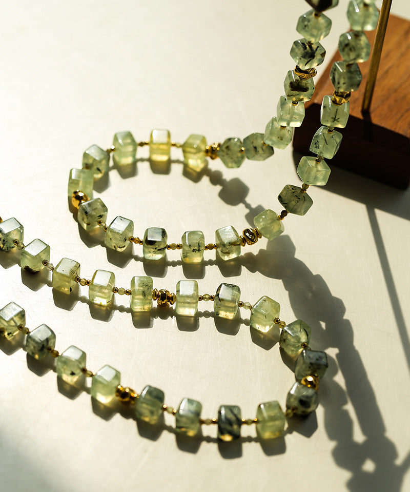 Sugar Cube Grape Stone Beaded Necklace Gembea Jewelry