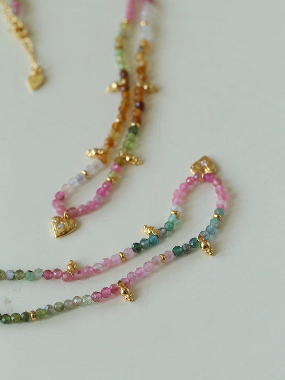 Gembea Jewelry Heart-shaped Colored Tourmaline Necklace