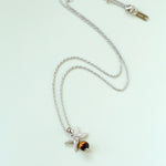 Silver Chain Tiger's Eye Pendant Necklace-Gembea Jewelry