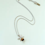 Silver Chain Tiger's Eye Pendant Necklace-Gembea Jewelry