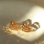 Multilayer Laser Bead Hoop Earrings