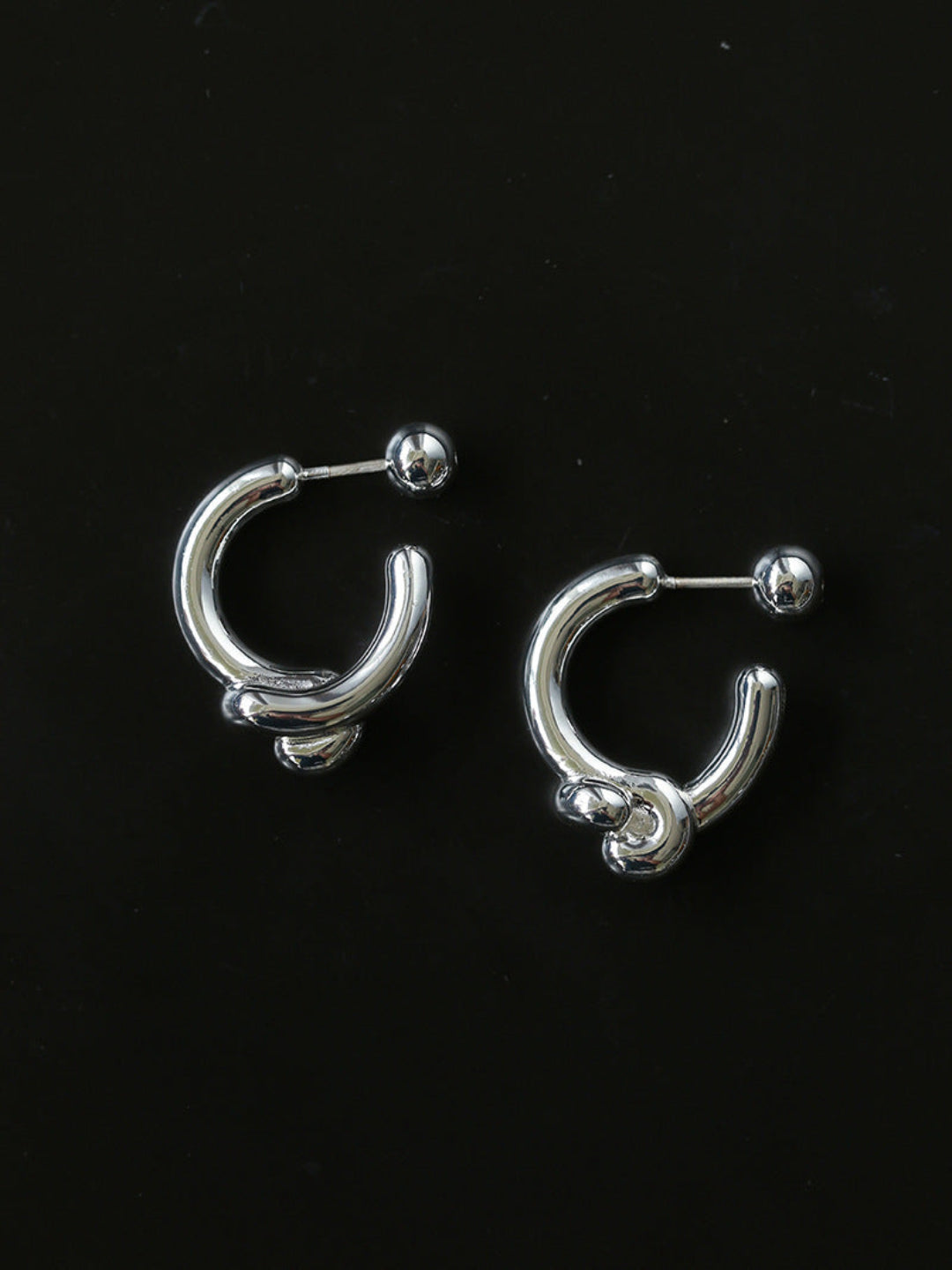 Simple Knotted Hoop Earrings