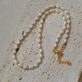 Gembea Jewelry Golden Bean Pearl Beaded Necklace